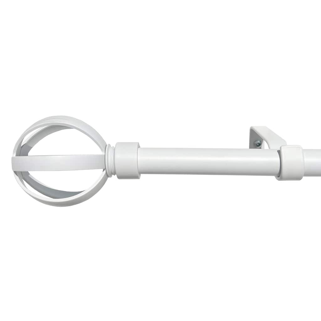 Buono II Halo White Decorative Rod & Finial 28-120 Inch