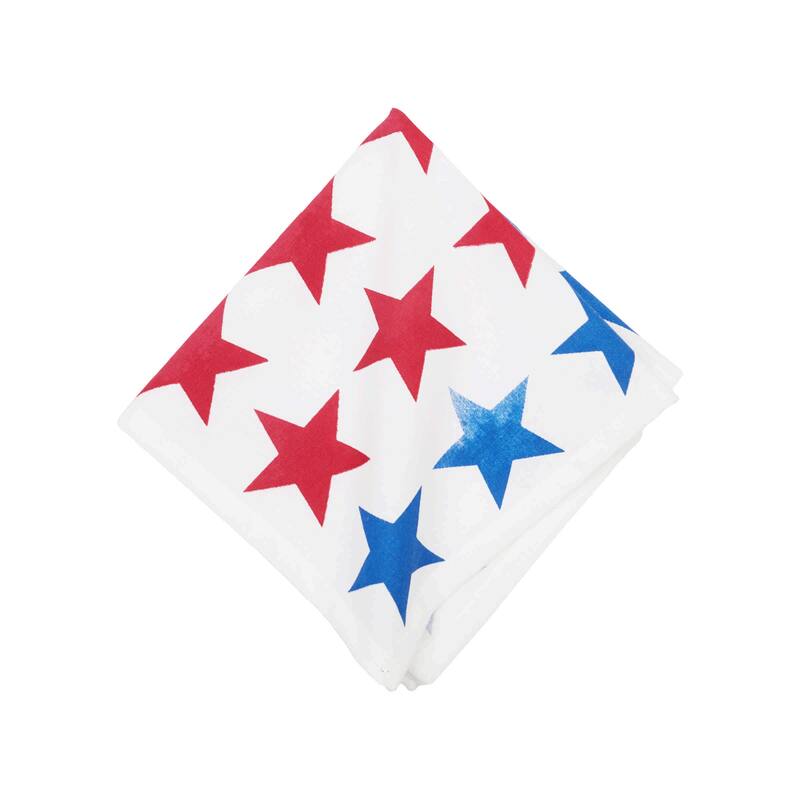 Red White & Pow Napkin Set of 6 - Multicolored