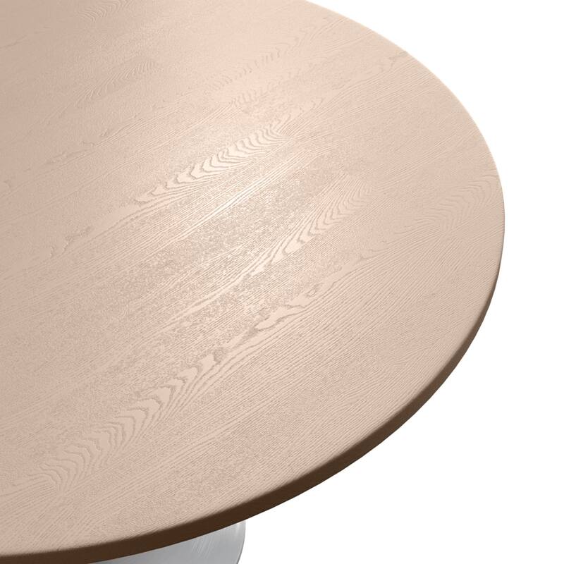 Verve 48" Round Dining Table with MDF Top and White Steel Base - 47.24
