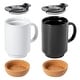 preview thumbnail 4 of 3, 4 Piece 16.5 Ounce Stoneware Travel Mug Set
