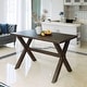 Farmhouse Rustic Wood Kitchen Dining Table with X-shape Legs - Bed Bath ...
