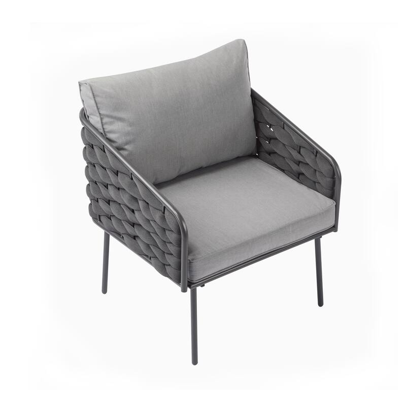 Christopher Knight Home - Thaddeus Metal 4-Pieces Patio Chat Set