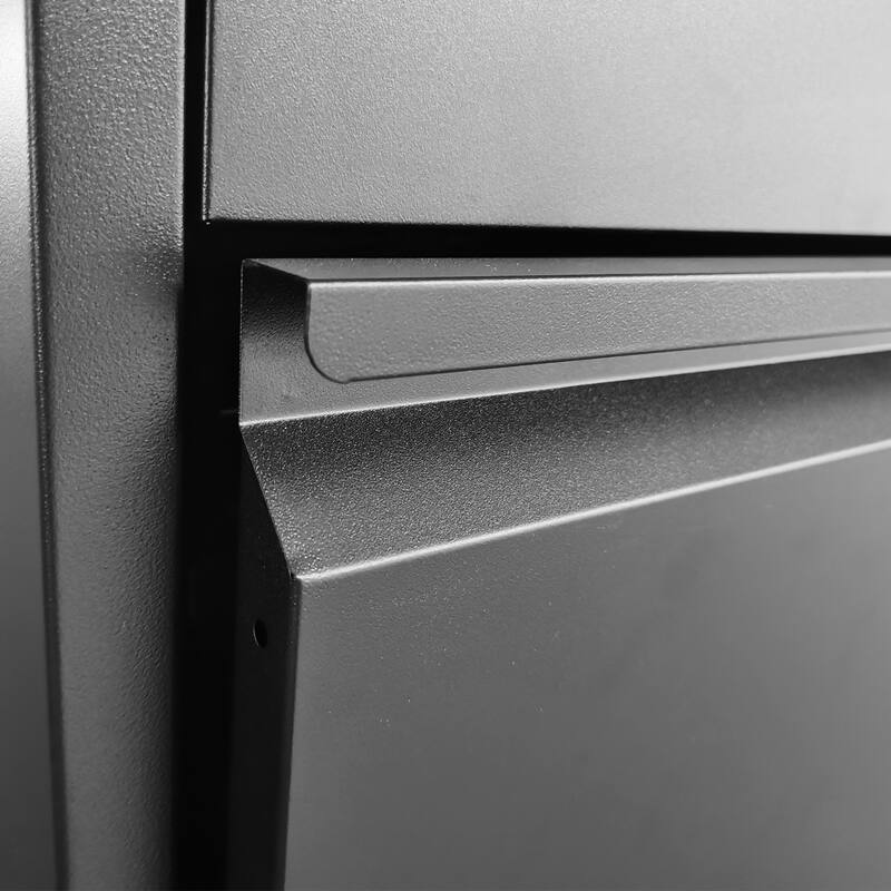 Modern File Cabinet Vertical File Cabinet Heavy Duty Metal Storage Cabinet with 5 Drawers and locks, for Home Offices, Black