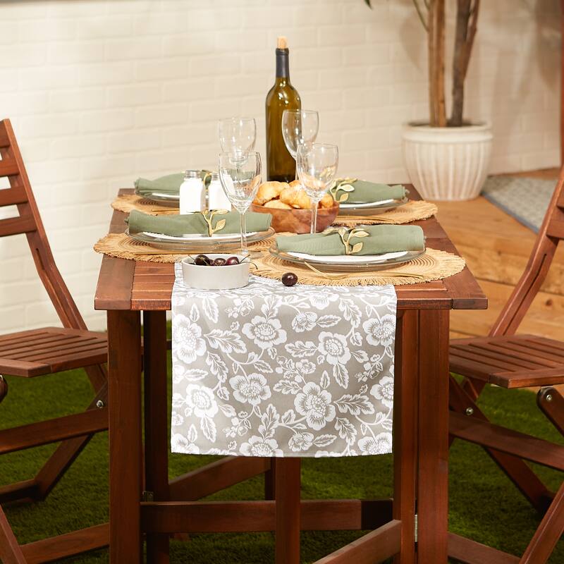 DII Floral Print Outdoor Table Runner
