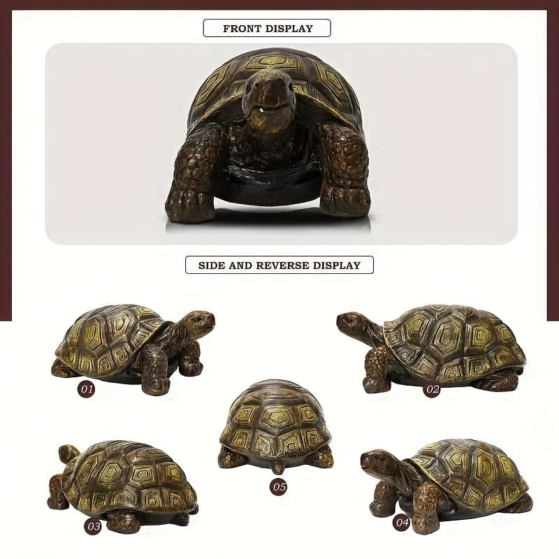 21.3" Large 3D Turtle Statue - Realistic Resin Garden Sculpture with Intricate Shell Design, Weather-Resistant