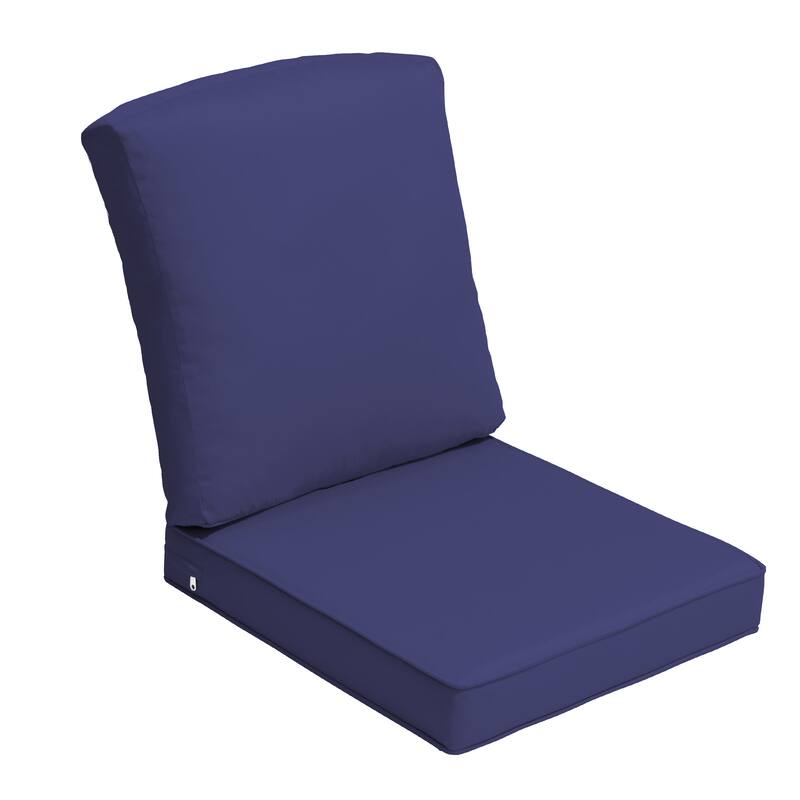 21" W x 22" D Outdoor Deep Seat Cushion Set by Crestlive Products - Navy Blue - 1-Seater
