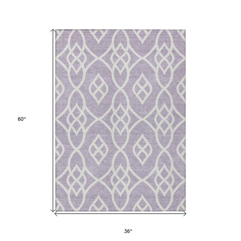 HomeRoots Trellis Transitional Rectangle Outdoor Rug