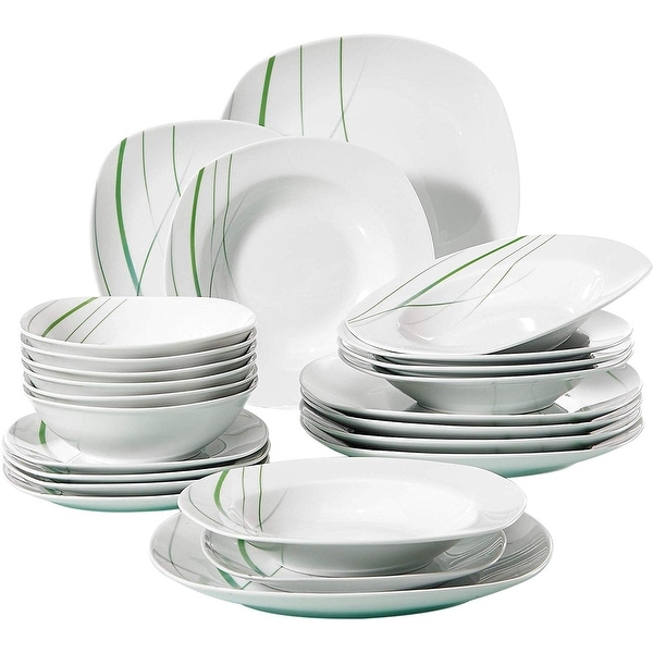 VEWEET 'Aviva' Porcelain Dinnerware Set (Service for 6). Opens flyout.