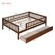 preview thumbnail 30 of 38, Roomfitters Full Size Wood Bed House Bed Frame with Fence, for Kids, Teens, Girls, Boys