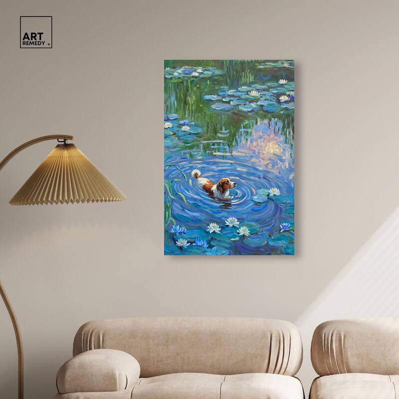 Lily Lagoon I Canvas Modern Classic by Art Remedy, Gallery Wrapped
