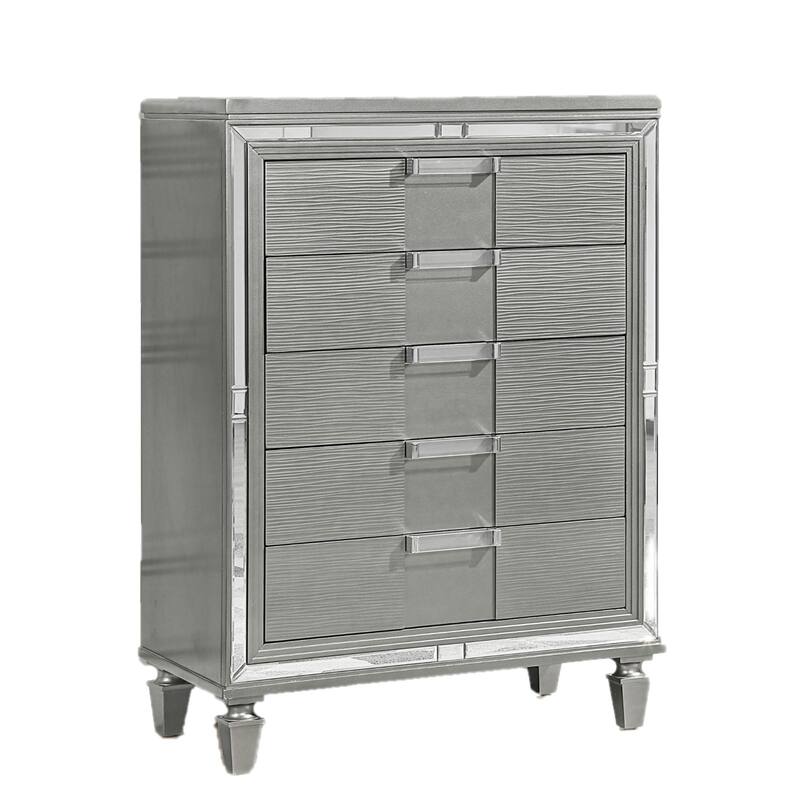 Genoa Gunmetal 5-Drawer 34 in. W Chest of Drawers