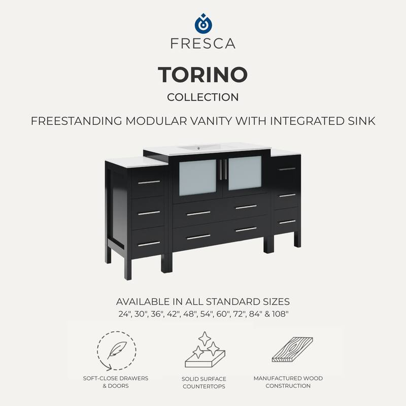 Fresca Torino 36" Free Standing Single Vanity Set with Engineered Wood