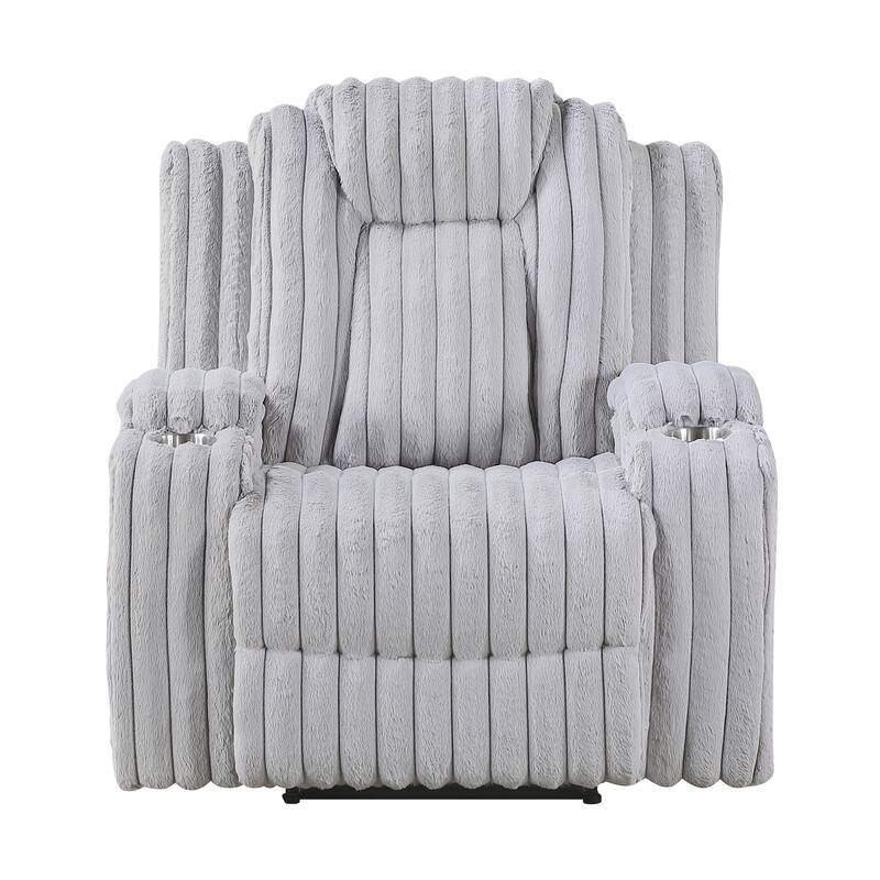Brynda 38" Corduroy Manual Reclining Chair with Cup Holders