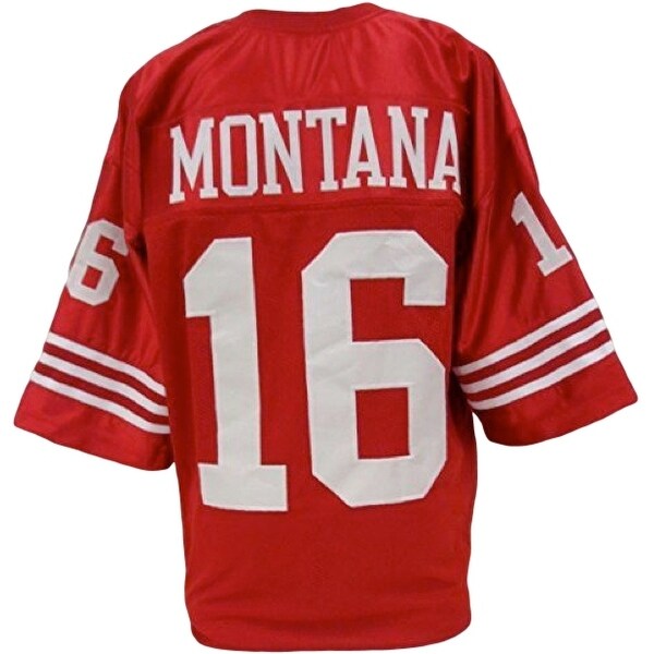 Joe Montana Unsigned Custom Red Pro-Style Football Jersey XL