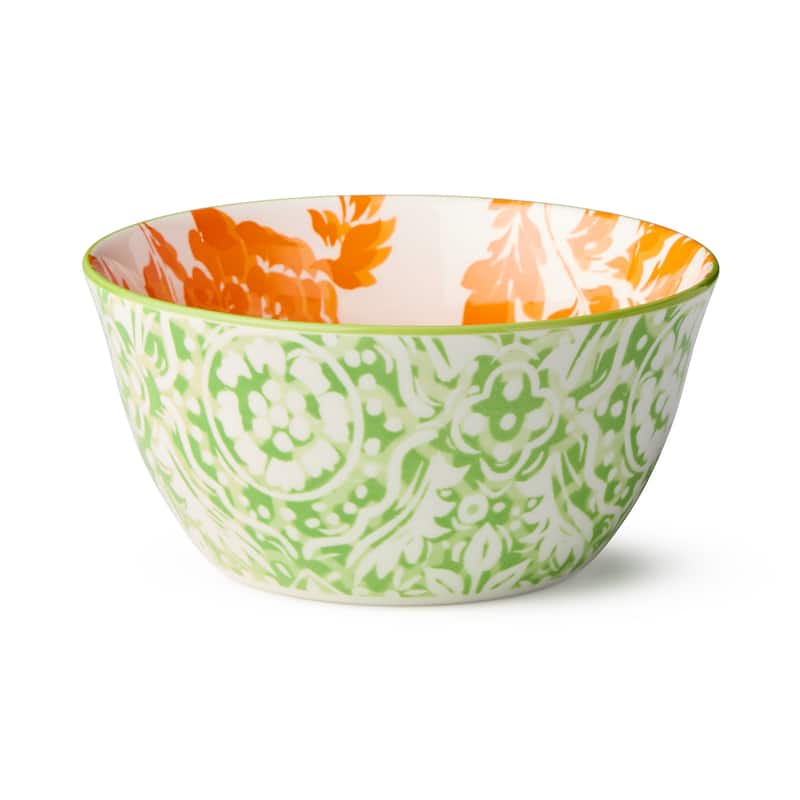 Certified International Pavillion 6" All Purpose 18 oz. Bowls, Set of 6 Assorted Designs - 6.00"L x 6.00"W x 3.00"H