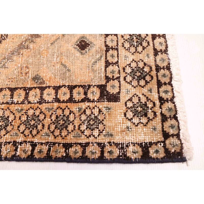ECARPETGALLERY Hand-knotted Antalya Vintage Beige Wool Rug - 4'11 x 6'6