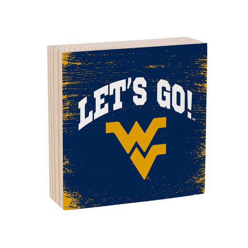 West Virginia University Wooden Tabletop Mantel Shelf Sign