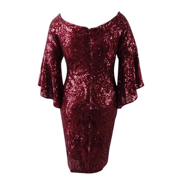 betsy adam burgundy dress