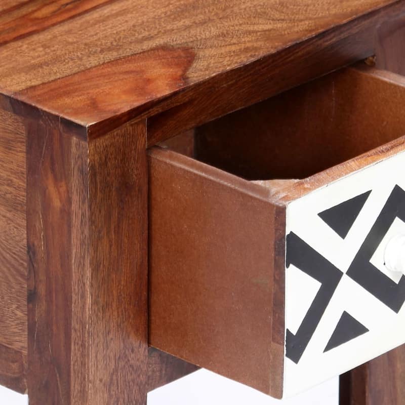 vidaXL Bedside Cabinet 11.8"x11.8"x19.6" Solid Sheesham Wood