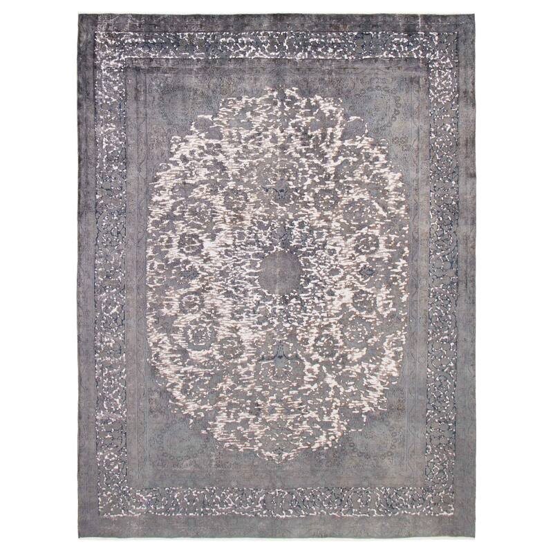 ECARPETGALLERY Hand-knotted Color Transition Grey Wool Rug - 8'11 x 11'9 - Grey - 8'11 x 11'9