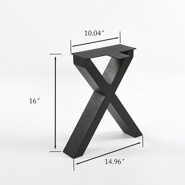dimension image slide 1 of 4, X-Type Iron Solid Metal Furniture Table Legs