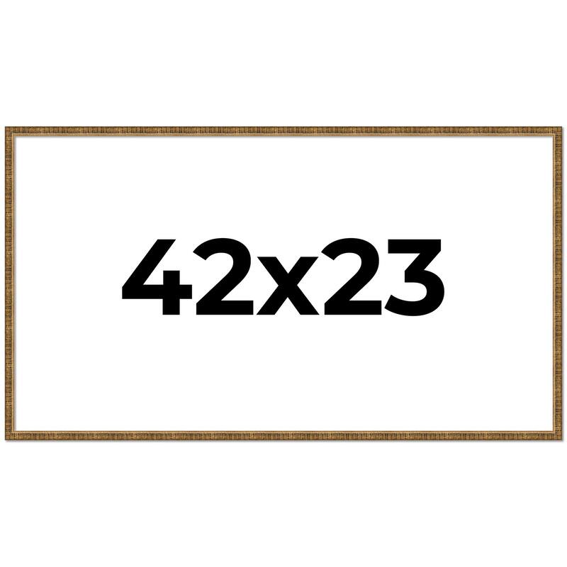 42x23 Frame Gold Solid Wood Picture Frame - Complete Modern Photo