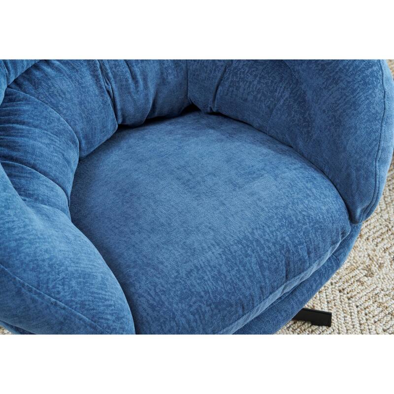 Ergonomic Chenille Office Chair Swivel Chair, Rotating Chair Club Chair Accent Chair with Removable Cushion
