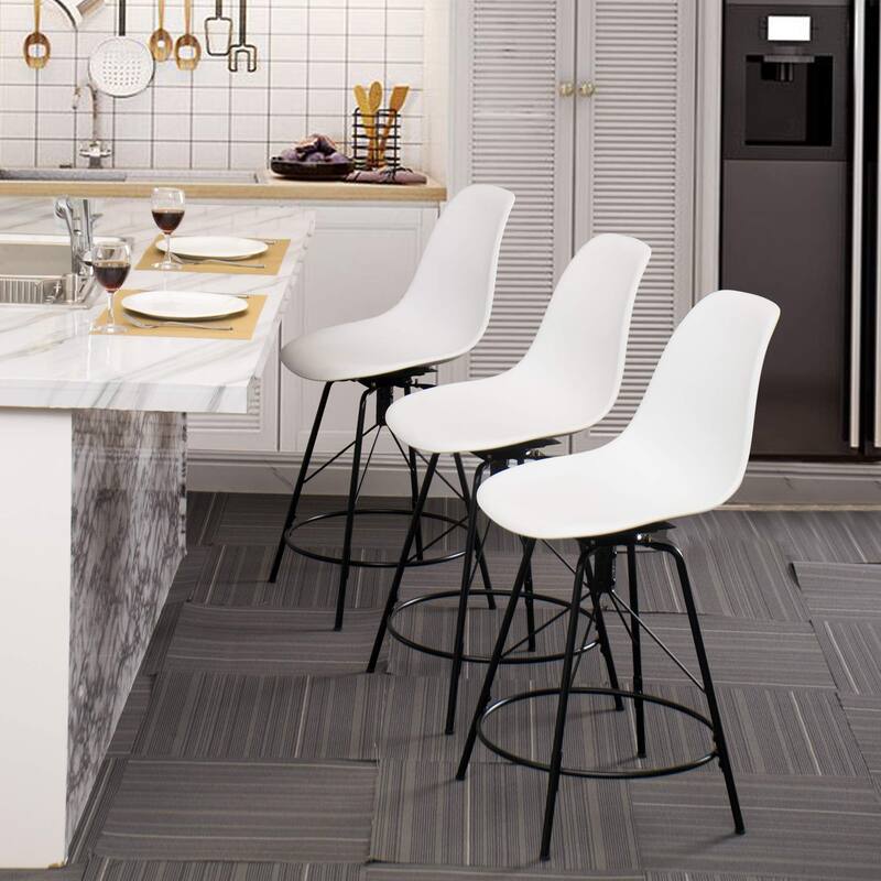 Bar Stools,Swivel Bar Stools with Backs Set of 4