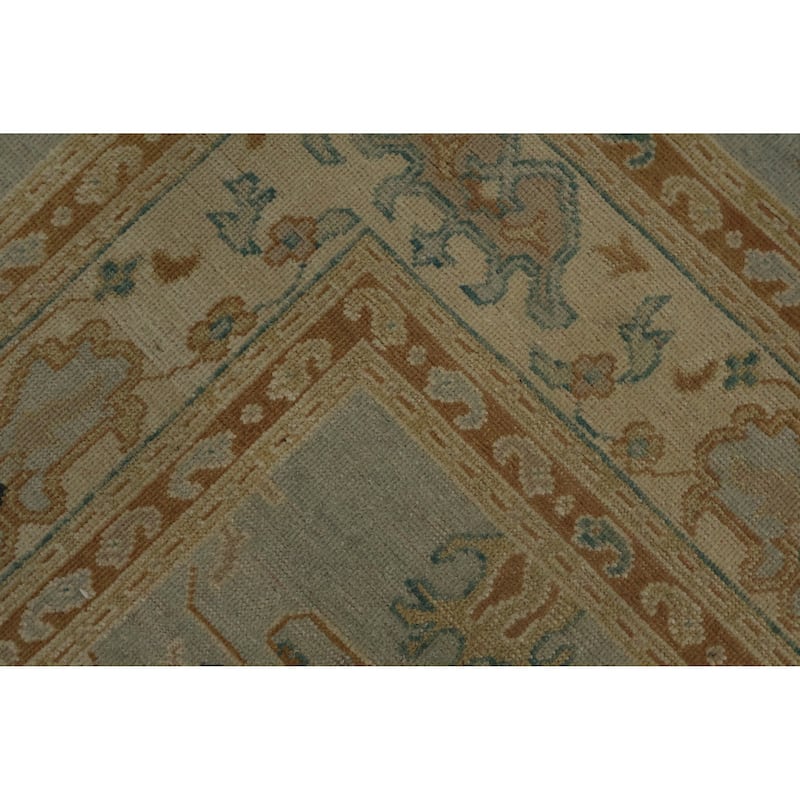 Hand Knotted Oriental 100% Wool Carpet Traditional Floral Greys & Charcoal Ziegler Area Rug - 8' 1'' X 6' 0''