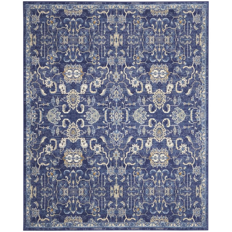 Lizo Power Loomed Floral Traditional Area Rug By HomeRoots - 118' X '94' X '0.5