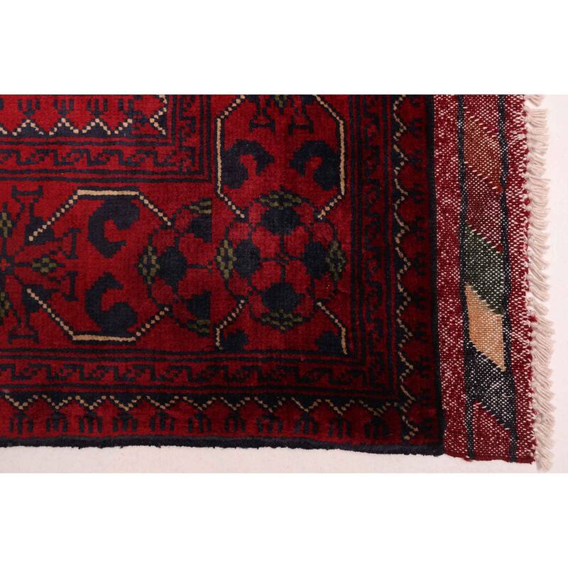 ECARPETGALLERY Hand-knotted Finest Khal Mohammadi Red Wool Rug - 3'1 x 6'11