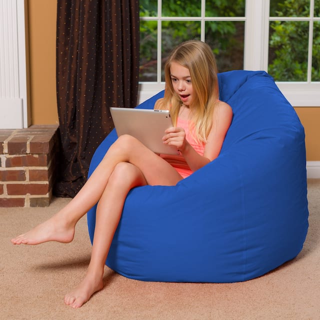 Kids Bean Bag Chair, Big Comfy Chair - Machine Washable Cover