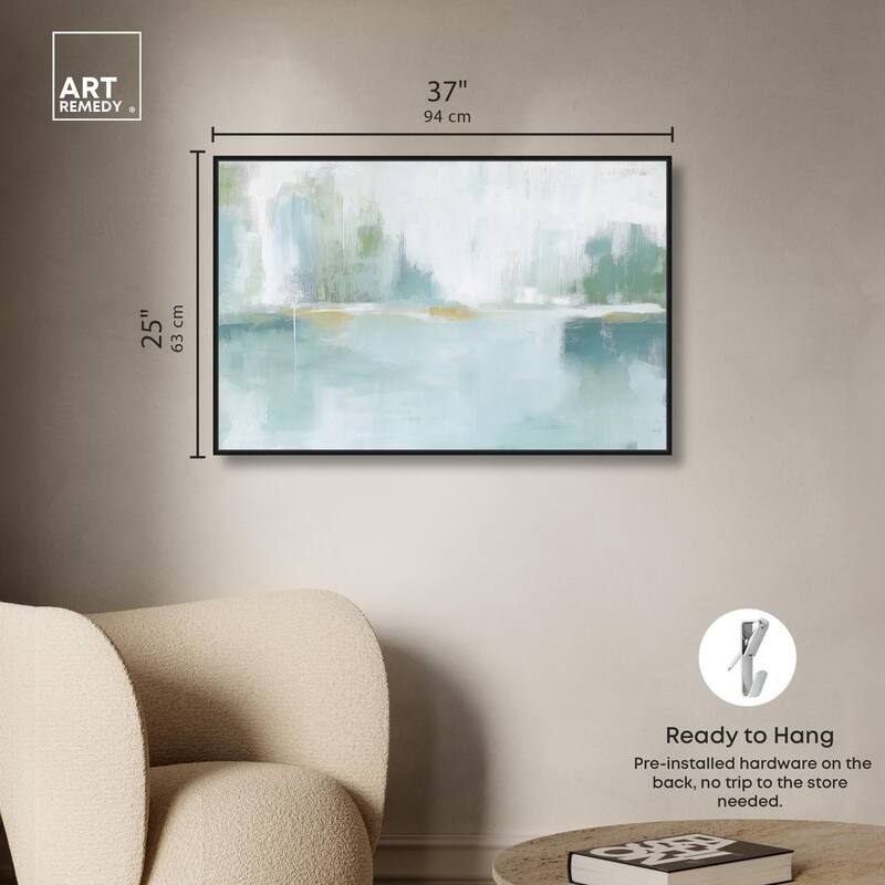 Mirrored Aqua Dream I Canvas by Art Remedy