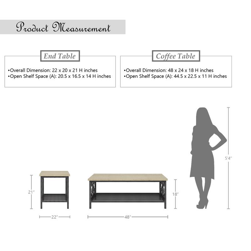Rossi 3-Piece Pack Occasional Set