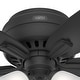 preview thumbnail 10 of 19, Hunter 42" Newsome Flush Mount Ceiling Fan w/ 3-Light LED Light Kit and Pull Chain - Transitional, Casual - Low Profile!