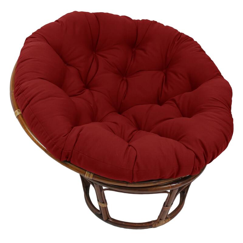 52-inch Solid Twill Papasan Cushion (Cushion Only) - Ruby Red