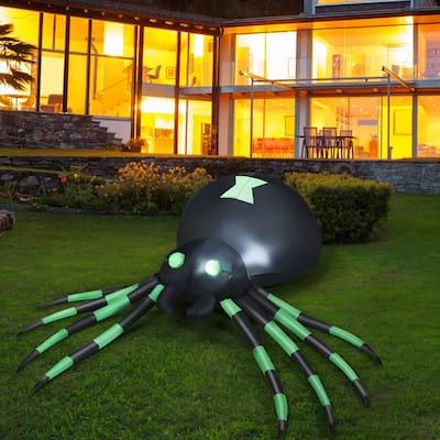 6 Ft Halloween Inflatable Spider LED Lighted Halloween Decorations