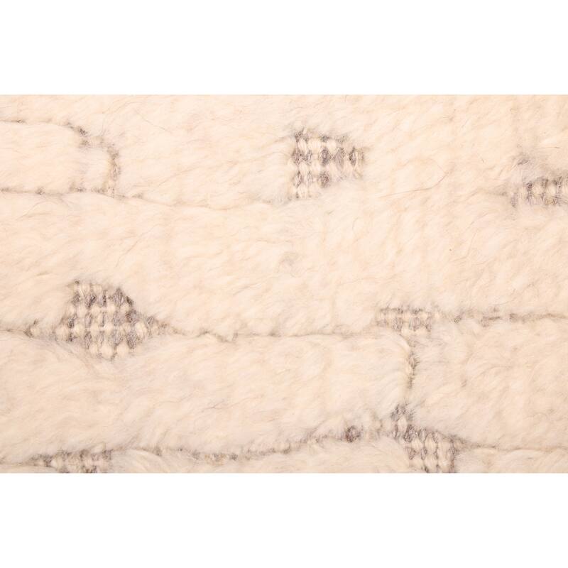 ECARPETGALLERY Hand-knotted Looma Cream Wool Rug - 8'0 x 10'1