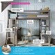 preview thumbnail 13 of 16, Max and Lily Twin High Loft Bed with Bookcase and Desk