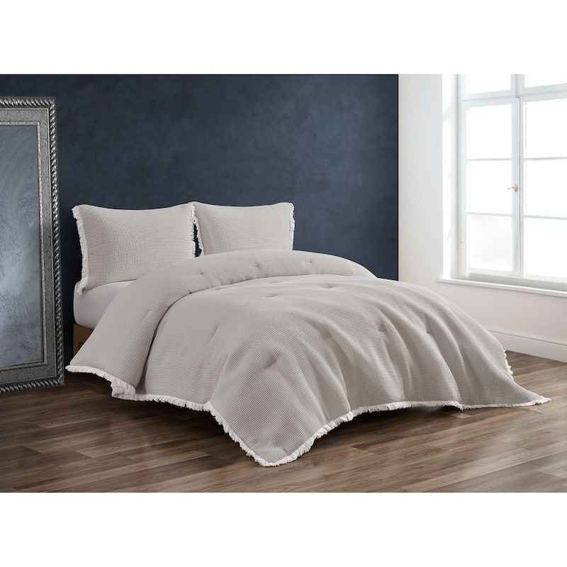 Charlotte 3 Piece Reversible Waffle Comforter Set