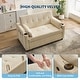 preview thumbnail 10 of 28, 3-in-1 Convertible Sleeper Sofa Bed with Pull-Out Bed, Corduroy Futon, Charging Port & Side Pocket