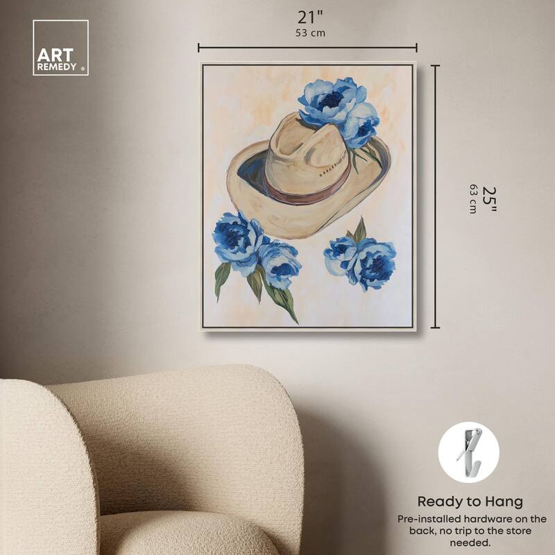 Brimming Blues I Canvas by Art Remedy