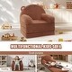 preview thumbnail 2 of 8, Brown Velvet Kids Sofa Chair, Foldable, Soft and Easy to Clean - 44.88” L x 19.69” W x 14.17” H