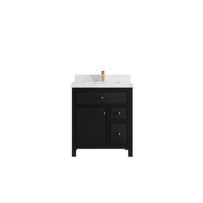 Willow Collections 30 in W x 22 in D Sonoma Free Standing Reeded Single Sink Bathroom Vanity with Countertop