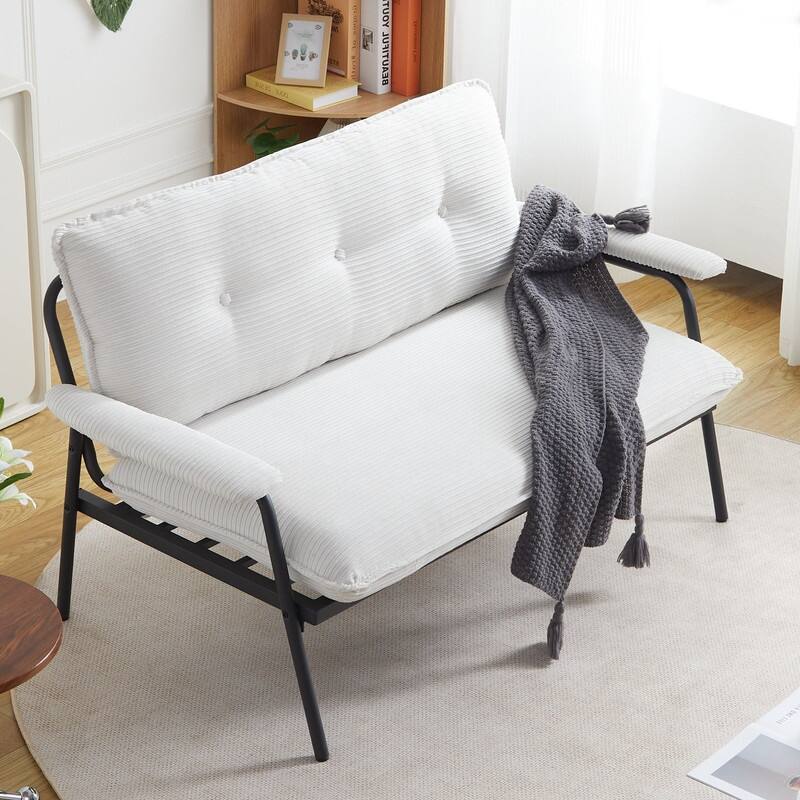53" Two Seater Sofa, Metal Frame