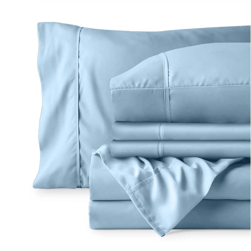 Bare Home Microfiber Deep Pocket Sheet Set w/ 2 Extra Pillowcases