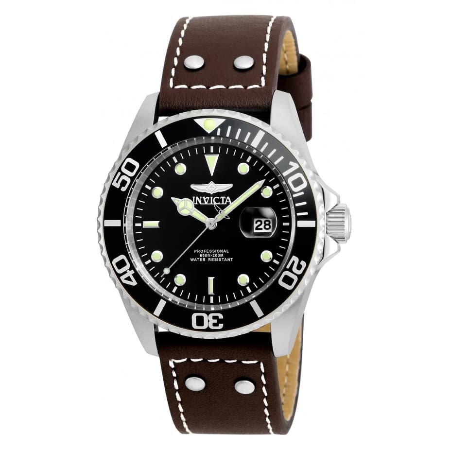 Invicta Men's 22069 Pro Diver Quartz 3 Hand Black Dial Watch
