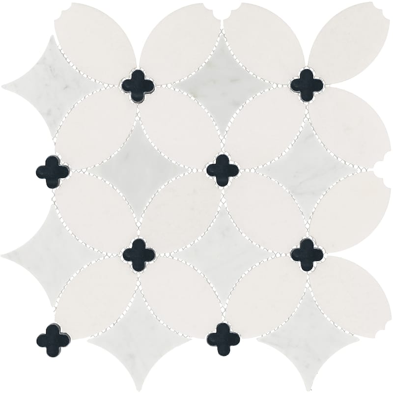 Daltile Lavaliere Natural Stone Petal Mosaic (10 Pc per Carton) (10 Sqft per Carton)