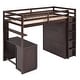 preview thumbnail 44 of 56, Twin size Loft Bed with Drawers, Desk and Wardrobe, Space-saving, White