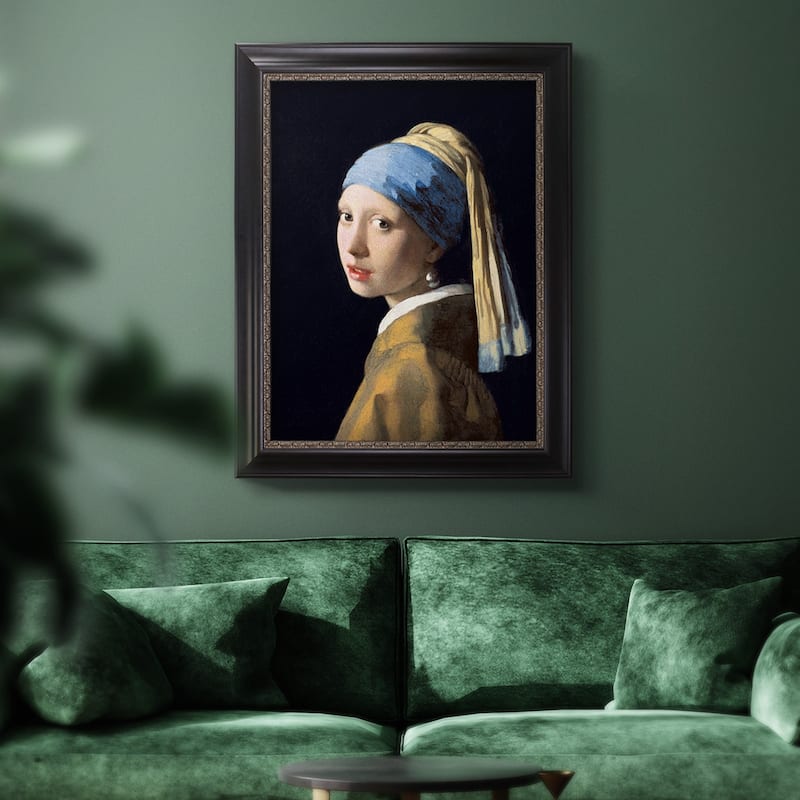 Girl with a Pearl Earring Premium Framed Canvas- Ready to Hang